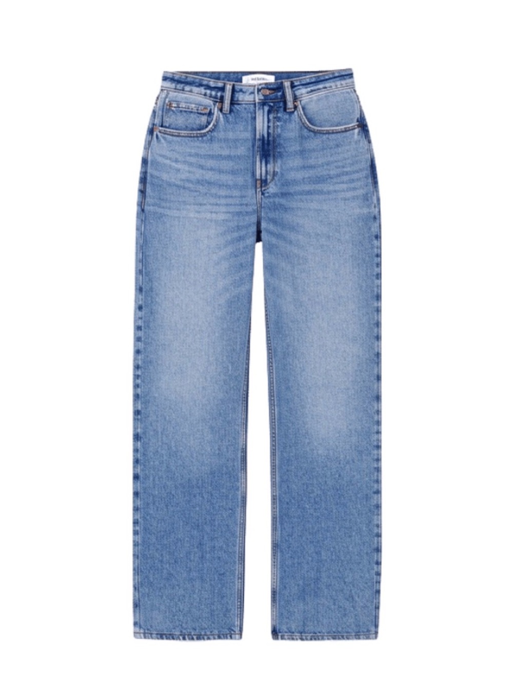 CURVE LOVE - MILDLY DRESSED BACK POCKET ONLY Light Wash Straight Leg Jeans
